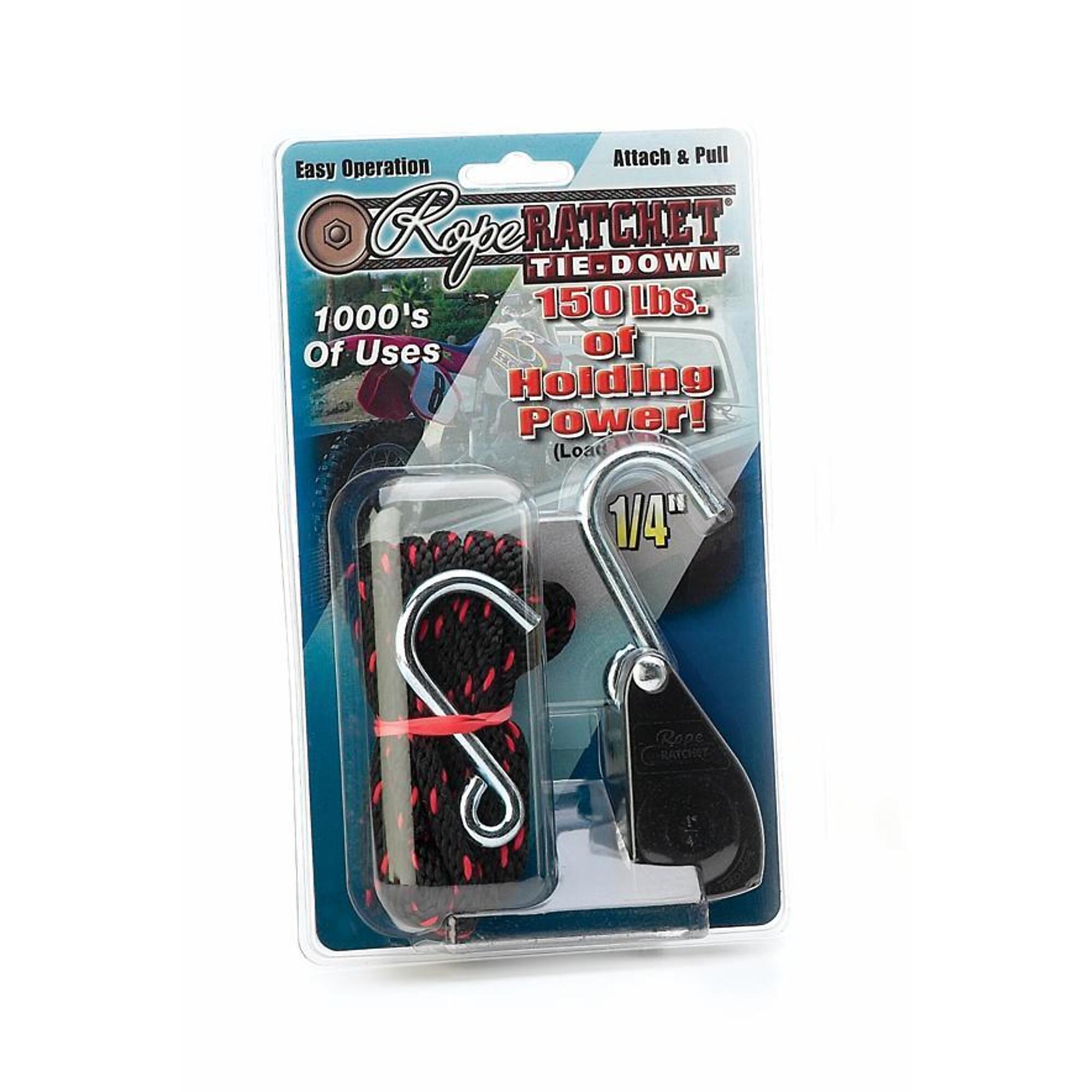 Rope Ratchet 1/4in. w/ 8ft. Rope, Lift Capacity 150lbs., Model# 10010